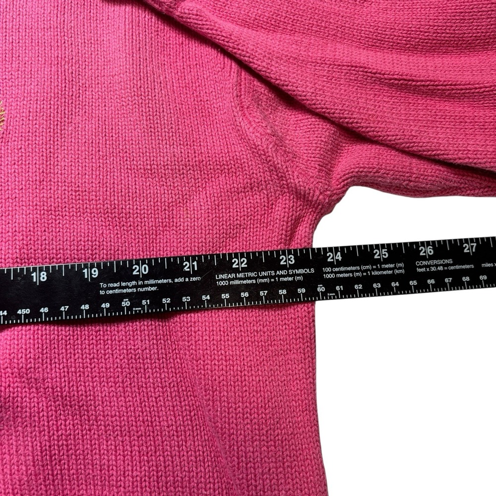 Tommy Hilfiger Sweater Mens XL Pink Long‎ Sleeve Pullover Preppy Casual Adult - Picture 3 of 6